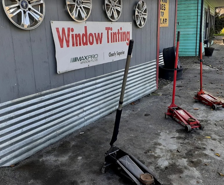 Tire service equipment at Redline Tire